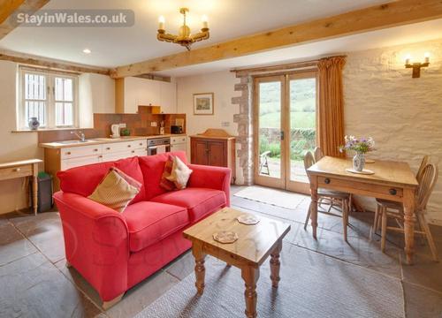 The open-plan living area