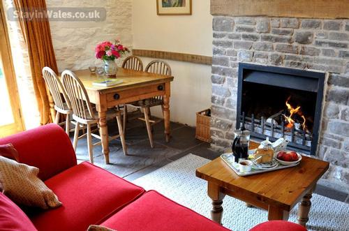 Flagstone Cottage open fire