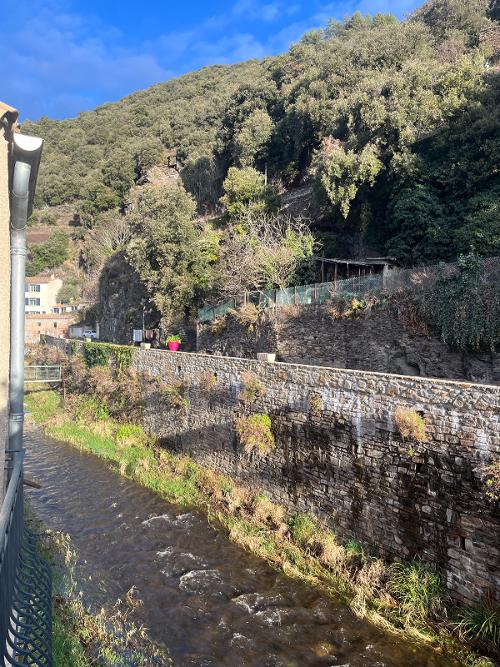 View of the river Orbiel from the terrace